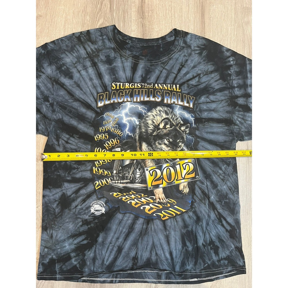 Officially‎ Licensed Black Hills Motor Classic 2012 Sturgis T Shirt - Tie Dye - Picture 5 of 6